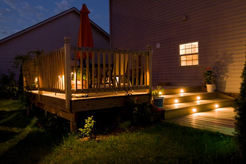 Deck with Holiday Lights